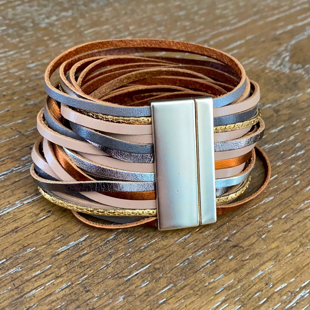 Multi-Metallic Chunky Bracelet